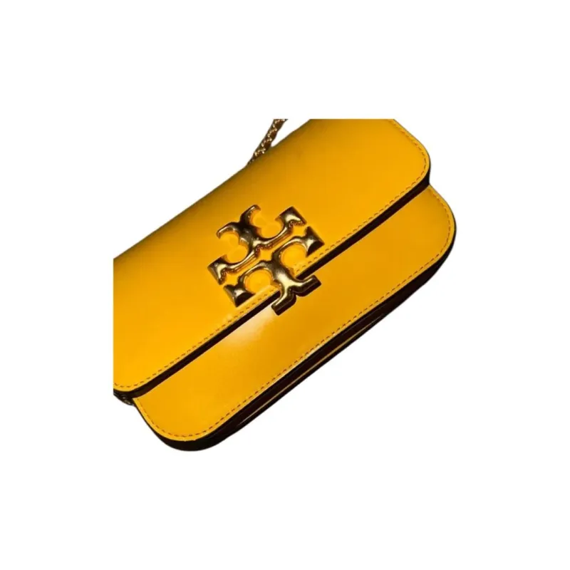 TORY BURCH Cow Leather Cell Phone Pouch, Shoulder Bag, Crossbody Bag Women's Yellow-2