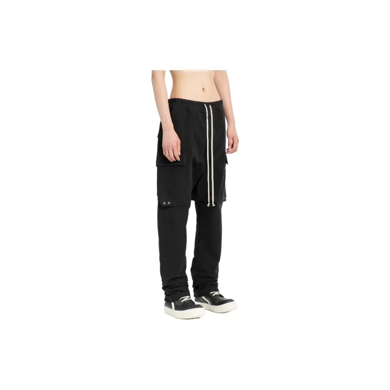 RICK OWENS Drawstring Drop crotch Trousers-2