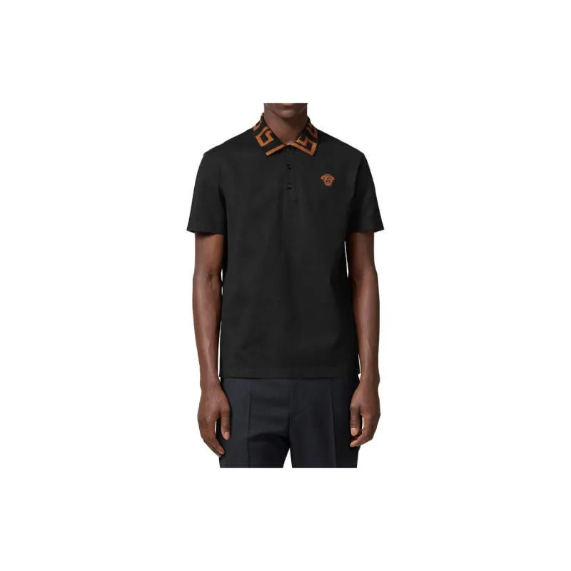 VERSACE Polo Shirts Men Black-2