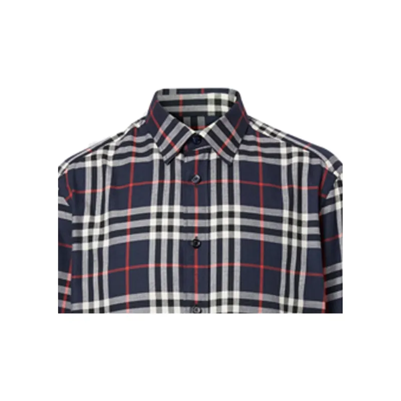 Burberry Vintage Shirt Men's Marine Blue-5