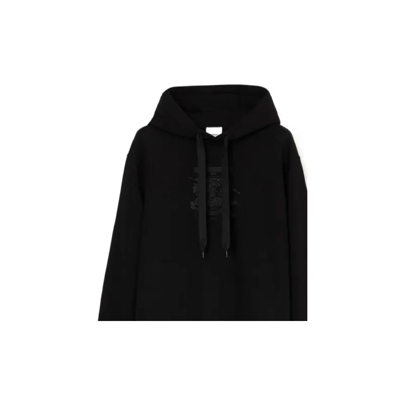 Burberry Embroidered Monogram Ekd Cotton Hoodie-4