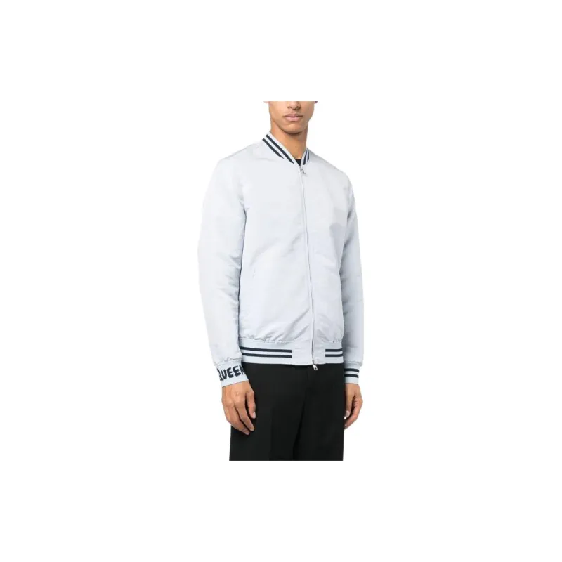 Alexander McQueen Logo Printed Bomber Jacket-3