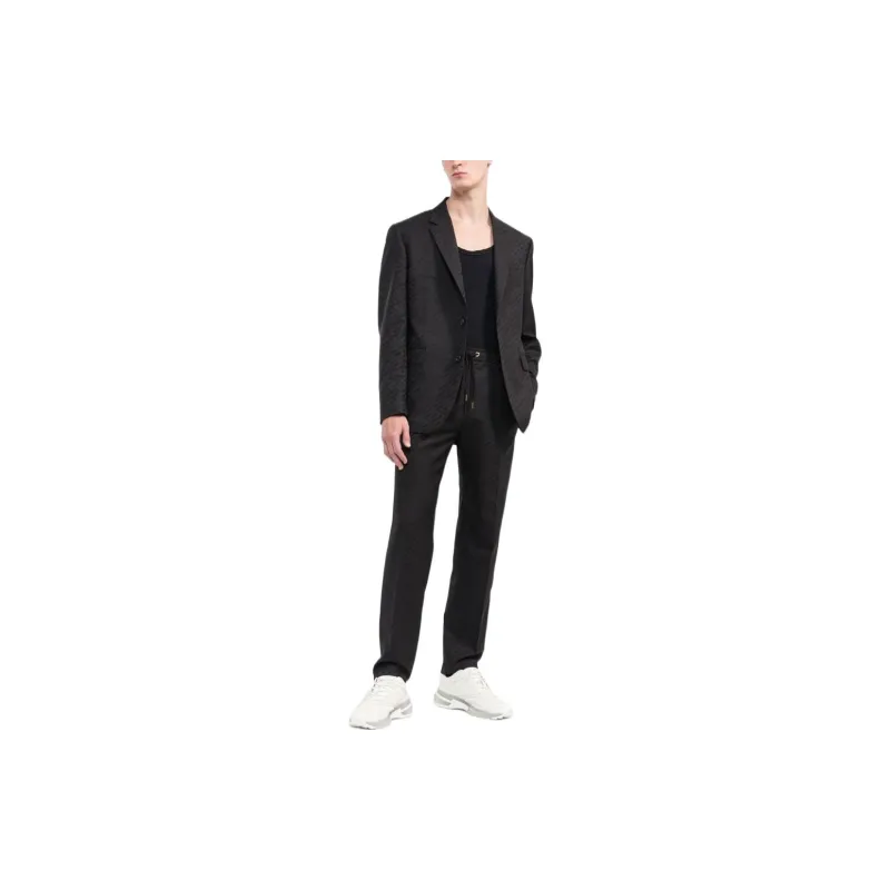 VERSACE La Greca Printed Drawstring Track Pants-1