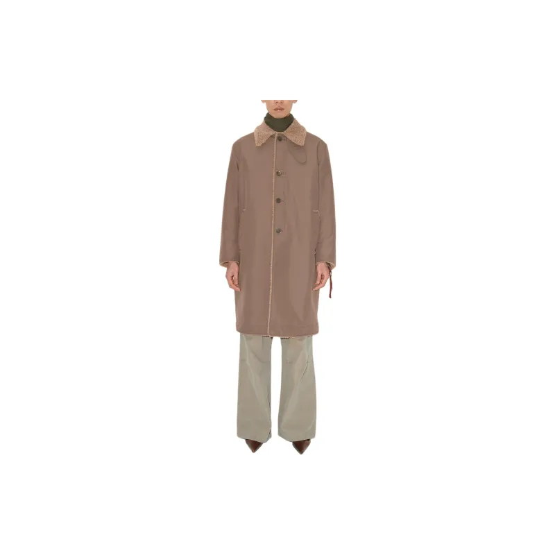 OUR LEGACY Polar Coat Murkey Clay Compact Tech Coats Men's Dark Brown-3