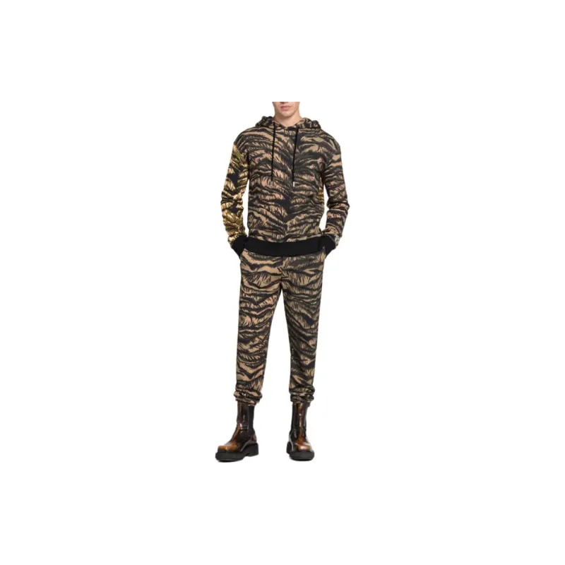 Roberto Cavalli SS24 Knitted Sports Pants Men's Black-2