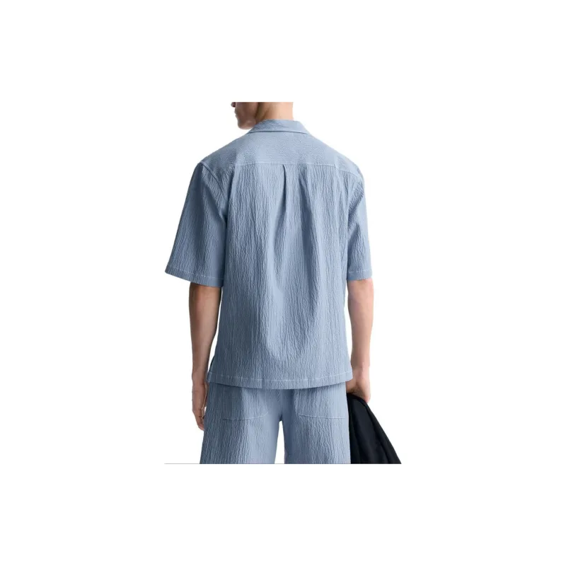 ZARA Shirts Men Sky Blue-3