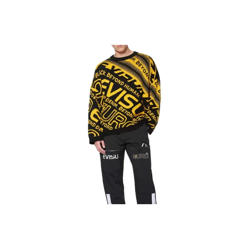 EVISU Sweaters Men Yellow-4