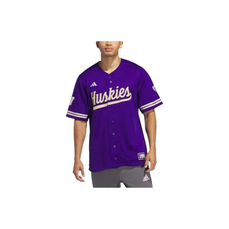Adidas Free Shipping With AdiClub Washington Collegiate One Button Softball Jersey-1