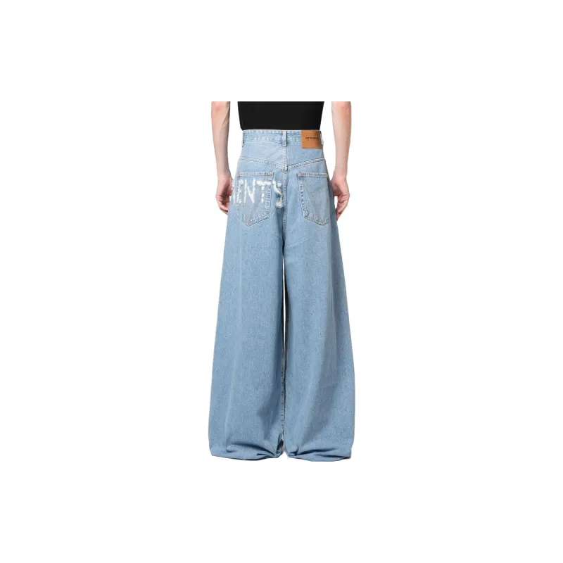 Vetements Logo Destroyed Baggy Jeans-2