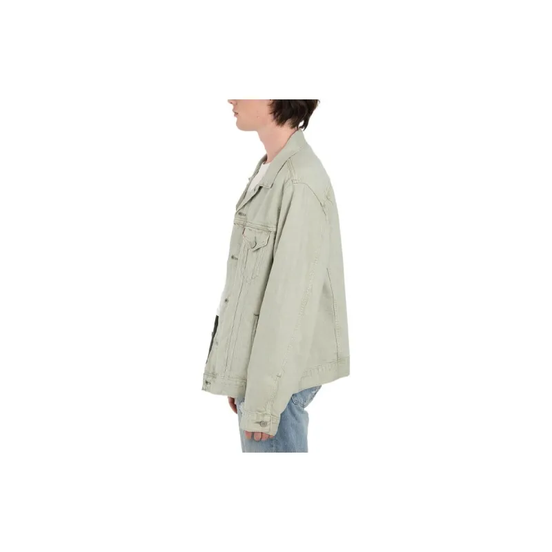 Levis Denim Jackets Men Green-3