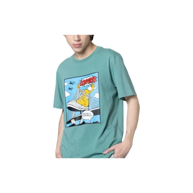 Converse Shoe Hero T-Shirt Men's Seaweed Green-3