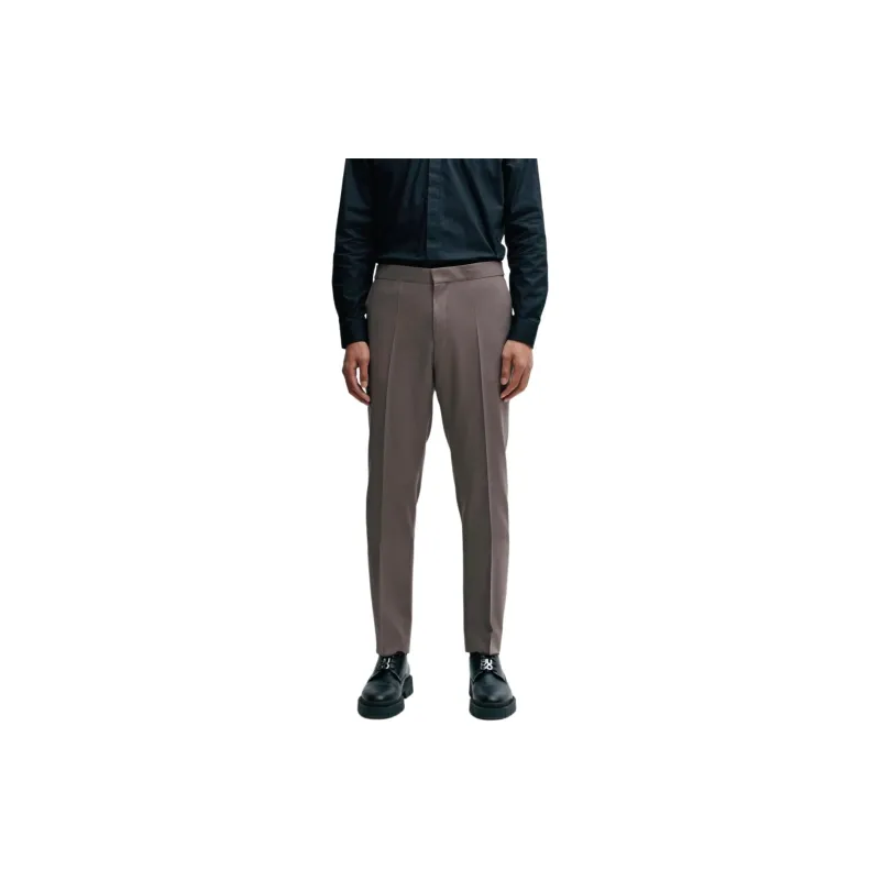 HUGO BOSS Three-Piece Slim-Fit Suit With Double-Breasted Waistcoat Business Suits Men's Light Brown-7