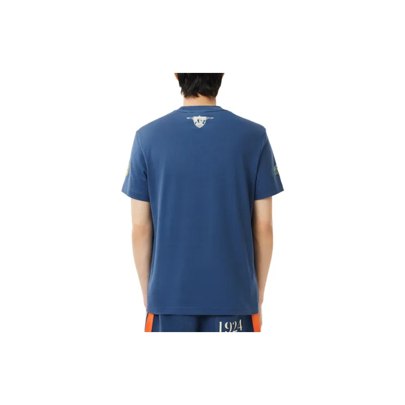 LACOSTE Olympic Co branded Edition T Shirts Men Blue-2