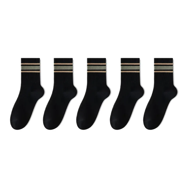Lan Miao Mid Calf Socks Men's 5 Pack-13