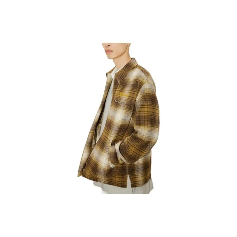 KENZO Plaid check Cotton Shirt Jacket-4
