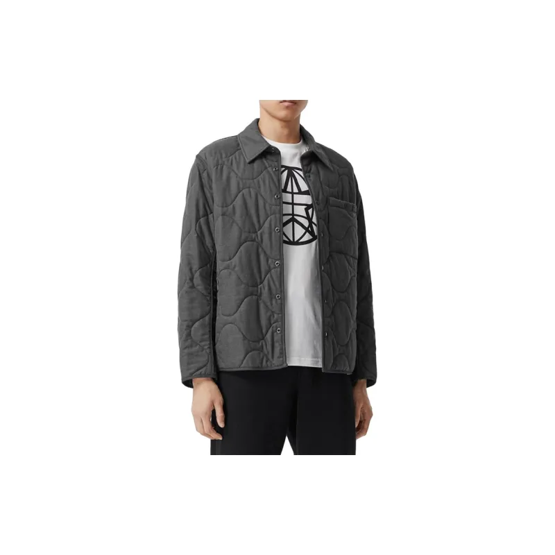 Burberry Puffer Jackets Men Dark Gray-2