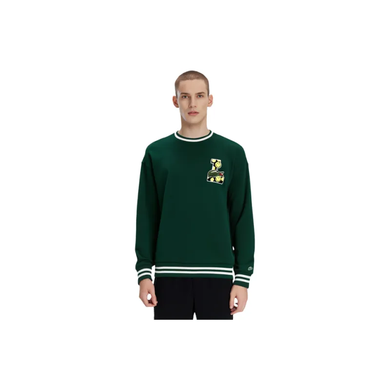 Smiley X LACOSTE Sweatshirts Unisex Dark Green YZP-2