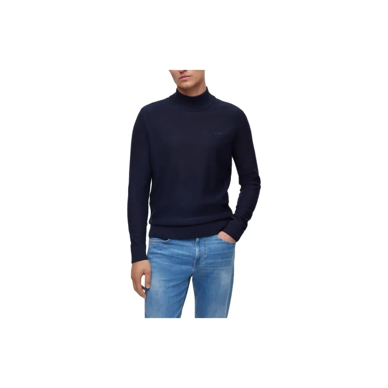 HUGO BOSS Logo embroidered High neck Jumper-2