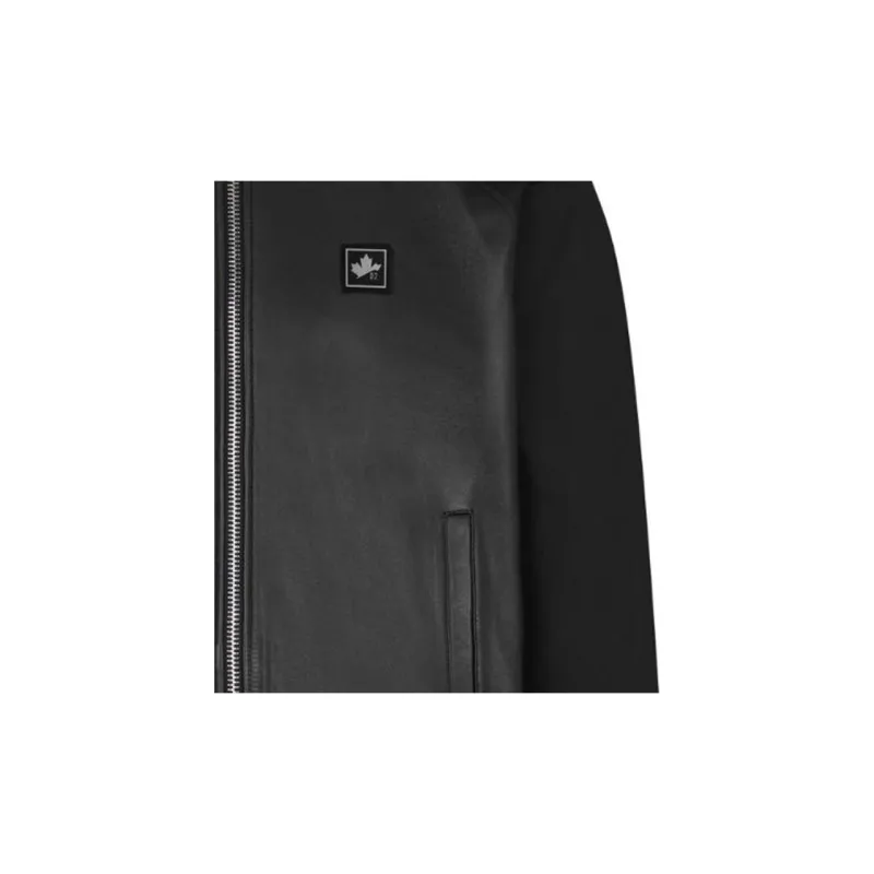 Dsquared2 Logo Patch Leather Jacket-2