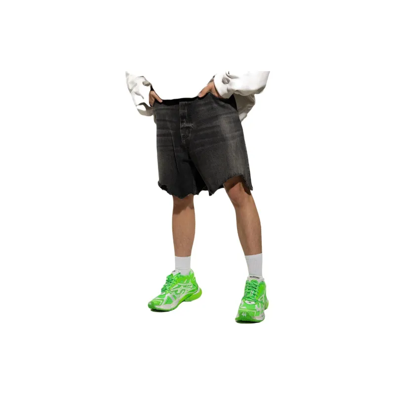 Balenciaga FW22 Denim Shorts Men's Charcoal-1