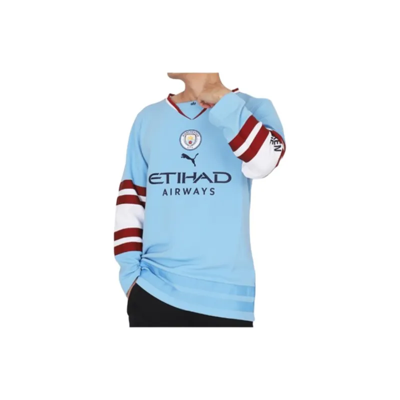 PUMA Manchester City Soccer Jerseys Men's Light Blue-4
