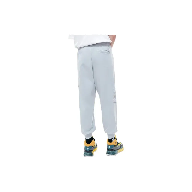 FILA FUSION Knitted Sweatpants Men Slate Stone Gray-3