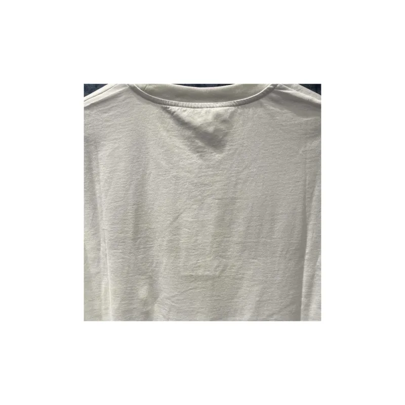 VERSACE Logo Letter Embroidered Casual Crew Neck Short Sleeved T Shirt T Shirt Men's White-2