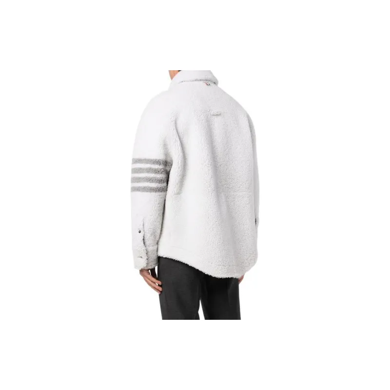 THOM BROWNE 4 Bar Shearling Jacket-6