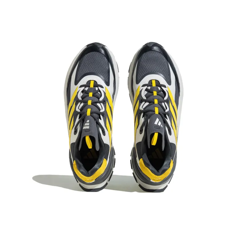 Adidas Maxxwavy Anti Slip Wear Resistant Low Top Chunky Sneakers Unisex Dark Gray Silver Yellow-4