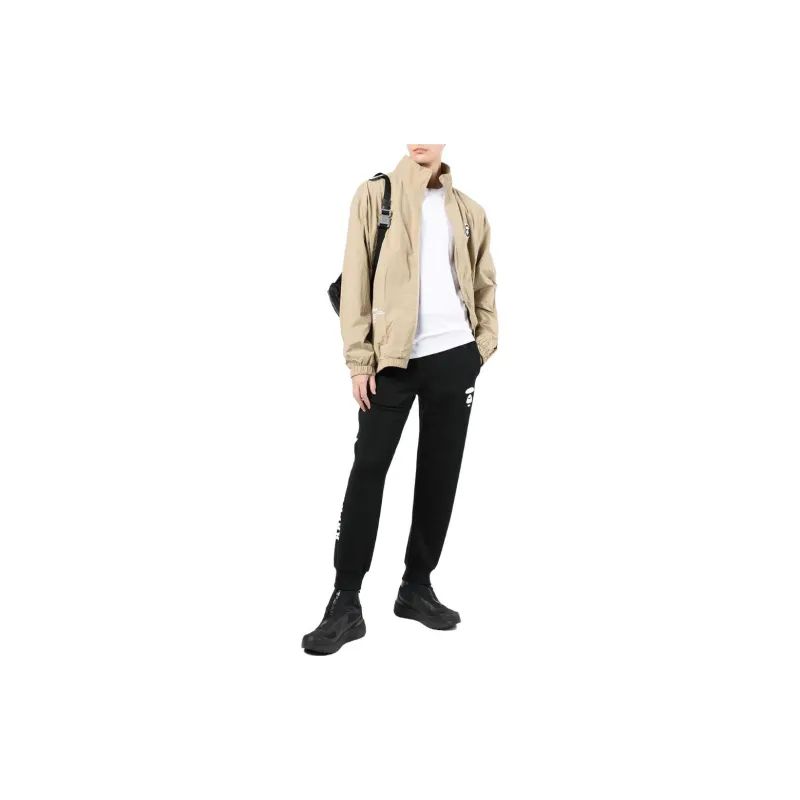 A BATHING APE Logo-patch Zip-up Jacket-1