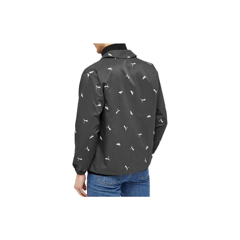 PUMA X MAISON KITSUNE AOP Jackets Coats Unisex Black-3
