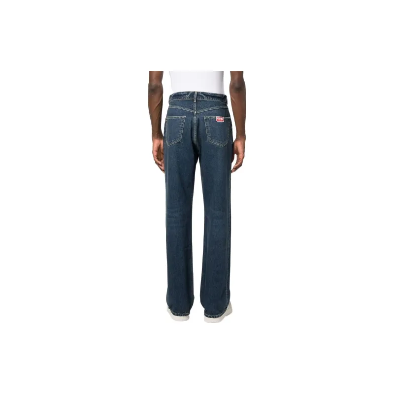 KENZO Suisen Wide Leg Relaxed Fit Jeans-2