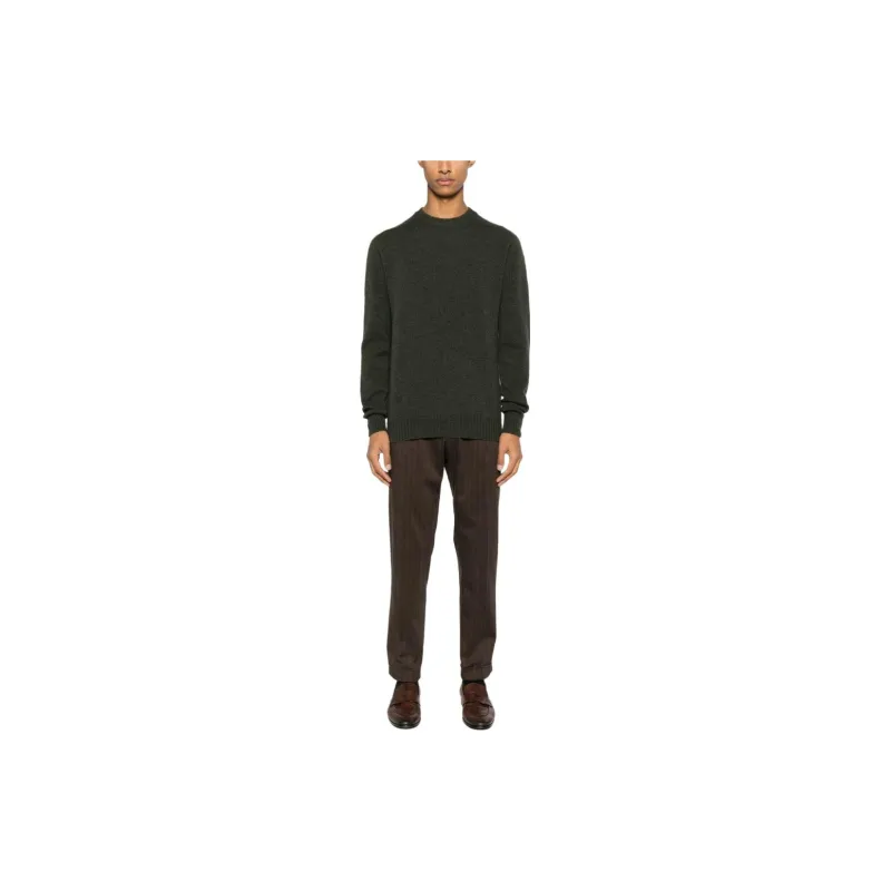 Dell'oglio Herringbone Cotton blend Tapered Trousers-1