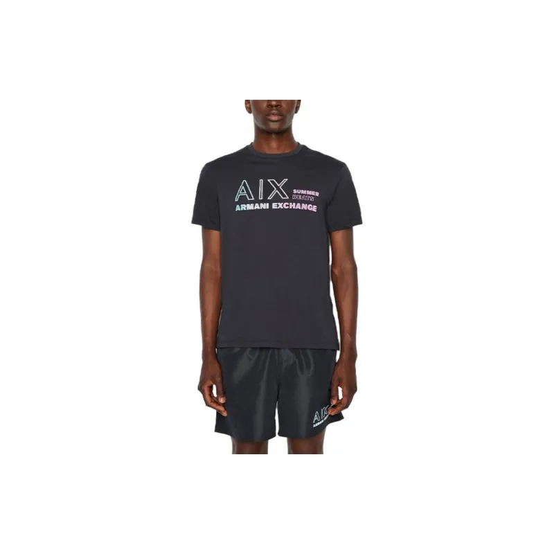 ARMANI EXCHANGE SS23 T Shirt Men's Navy Blue-4