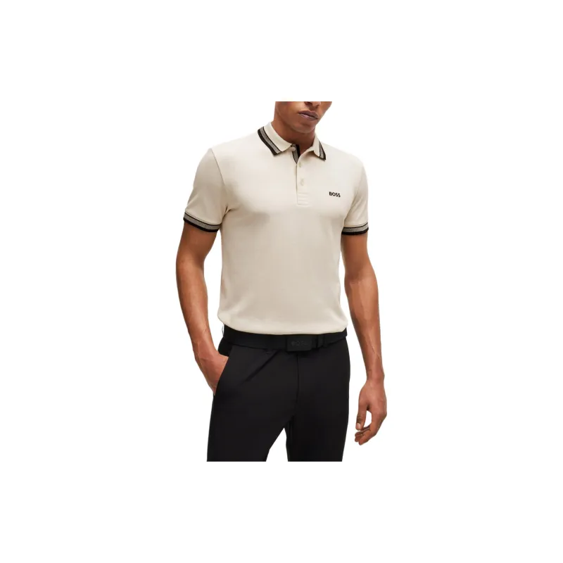 HUGO BOSS Logo Embroidered Short Sleeved Polo Shirt-3