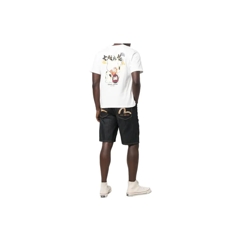 EVISU Denim Shorts Men Black-3