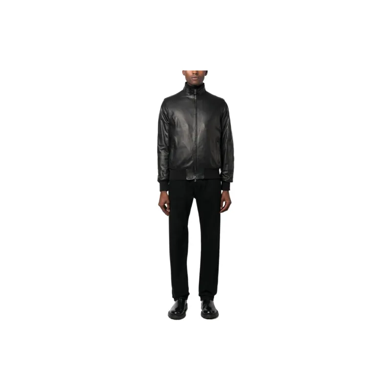 BARBA Zip-up Leather Jacket-2