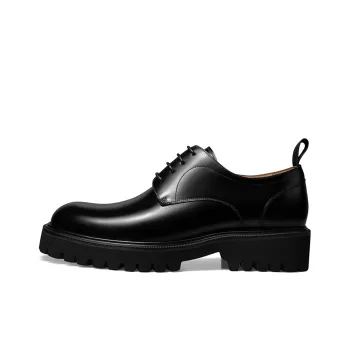 THOM WILLS Cleanfit Shiny Big Head Derby Shoes Casual Shoes 4.7cm Men's Black