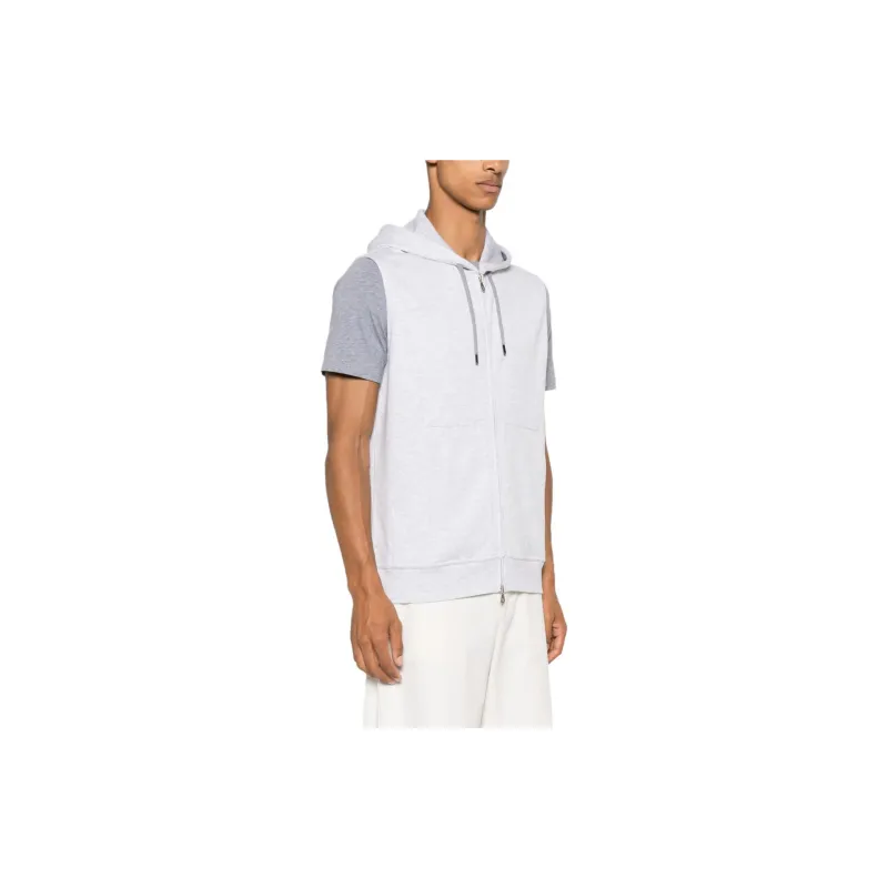 Brunello Cucinelli Drawstring Sleeveless Hoodie-3