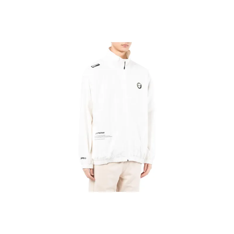 A BATHING APE Logo-patch Zip-up Jacket-10