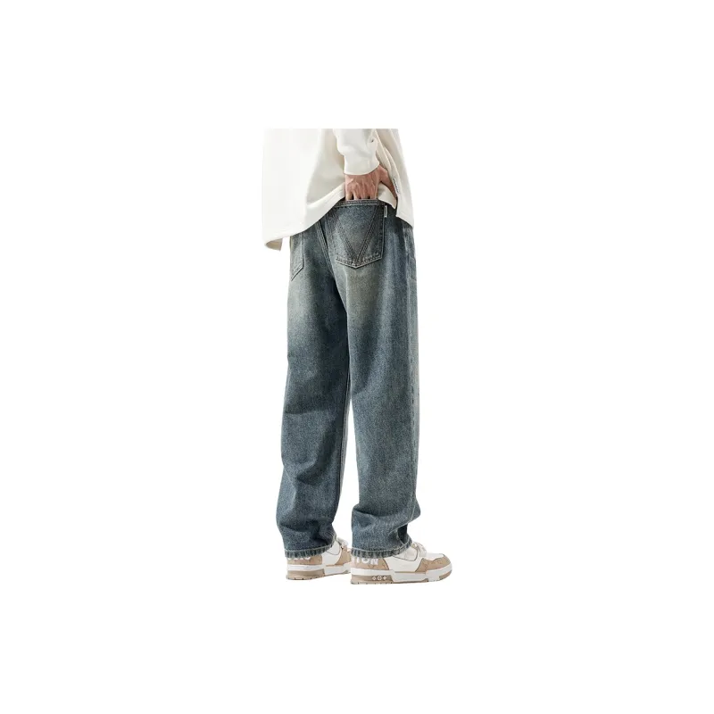 HIPANDA Jeans Men's Nostalgic Blue-1