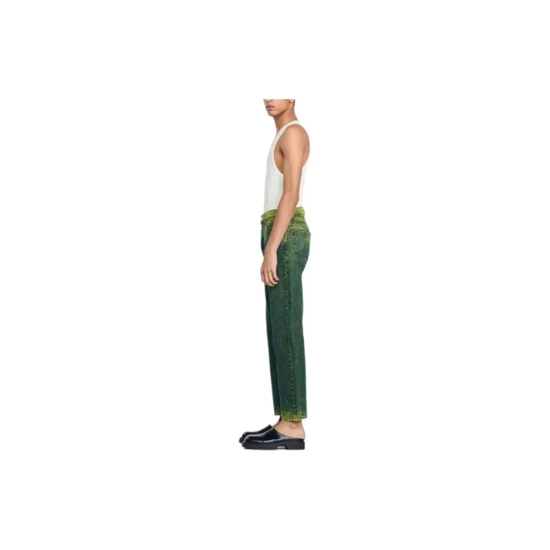 Sandro Straight-Leg Jeans Jeans Men's Green-4