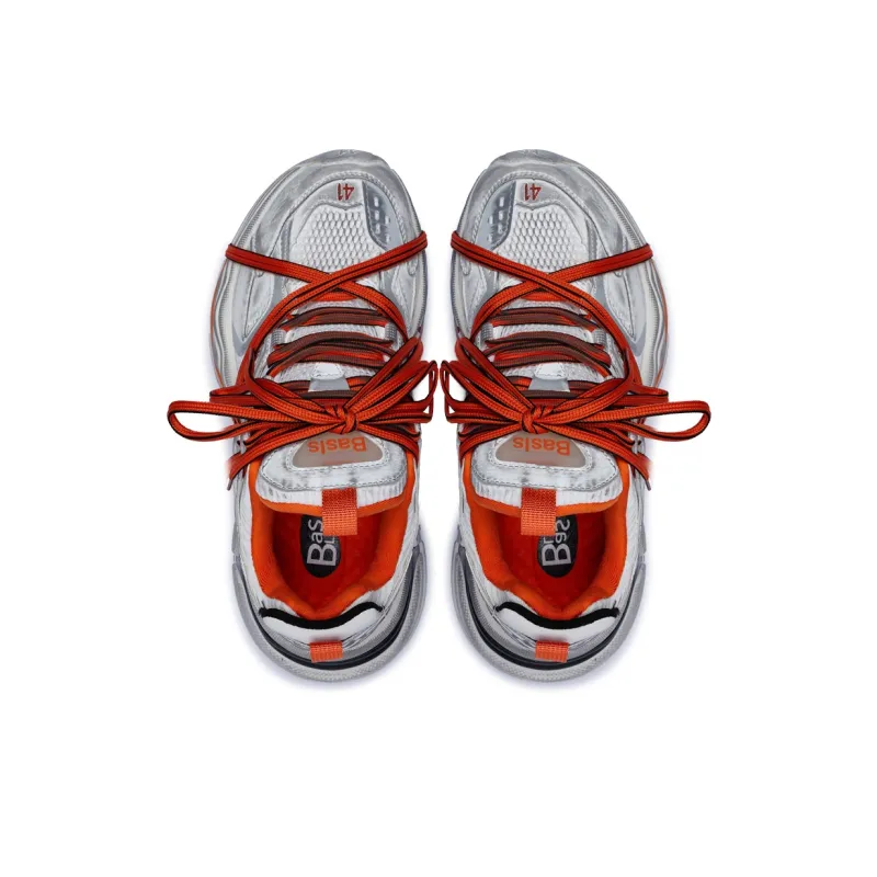 BASLS Abrasion Resistant Breathable Height Increasing Low Top Chunky Sneakers Unisex-3