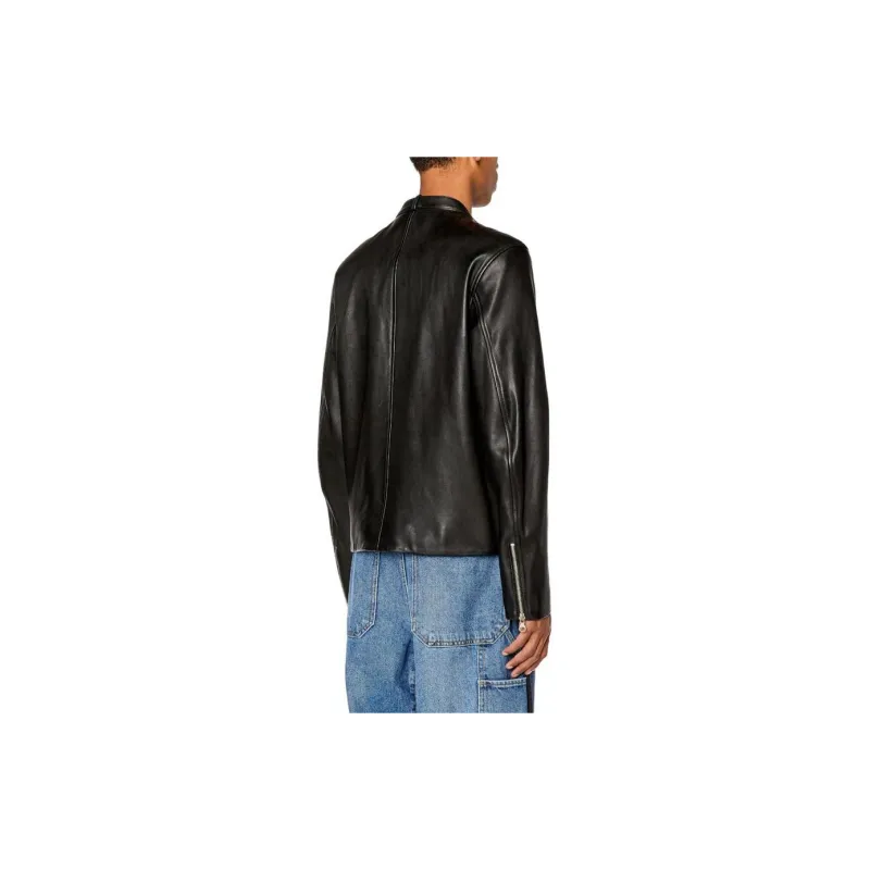 DIESEL L Metalo Leather Biker Jacket-4