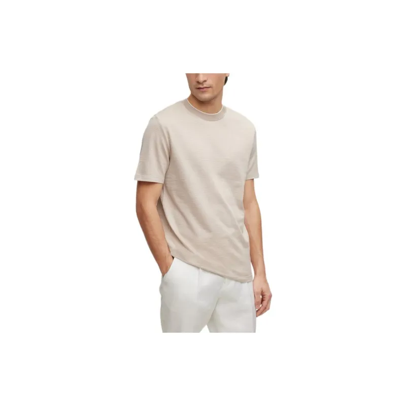 HUGO BOSS T-Shirts Men Beige-3