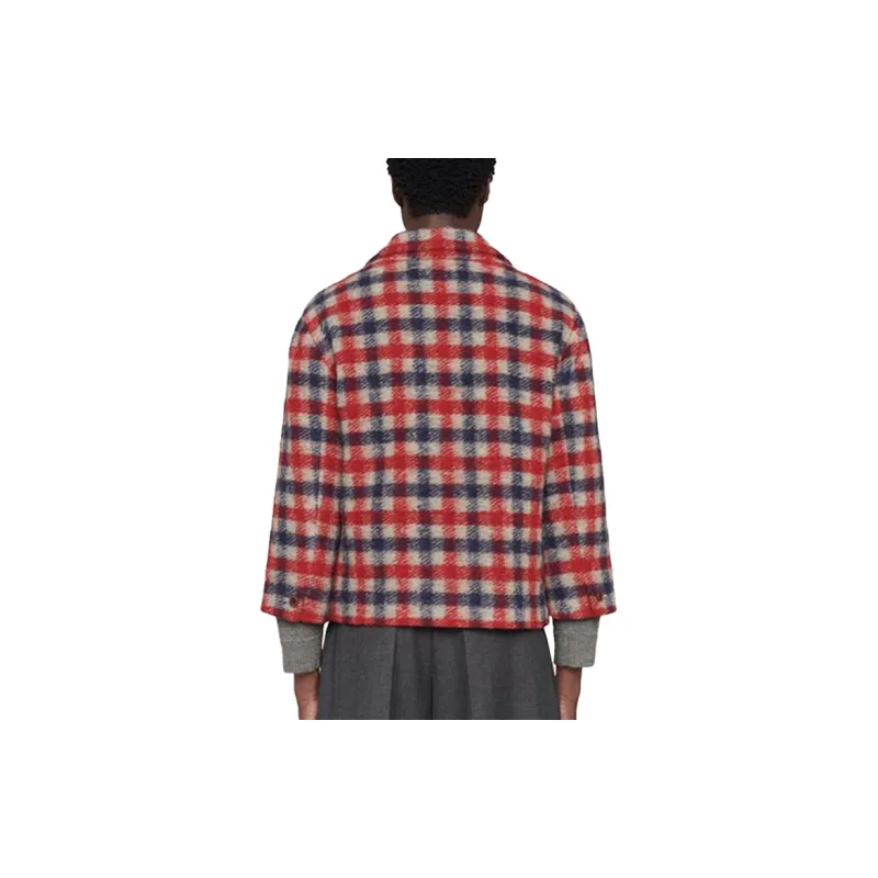 GUCCI Business Suits Coats Men's Tri-Color Plaid-2