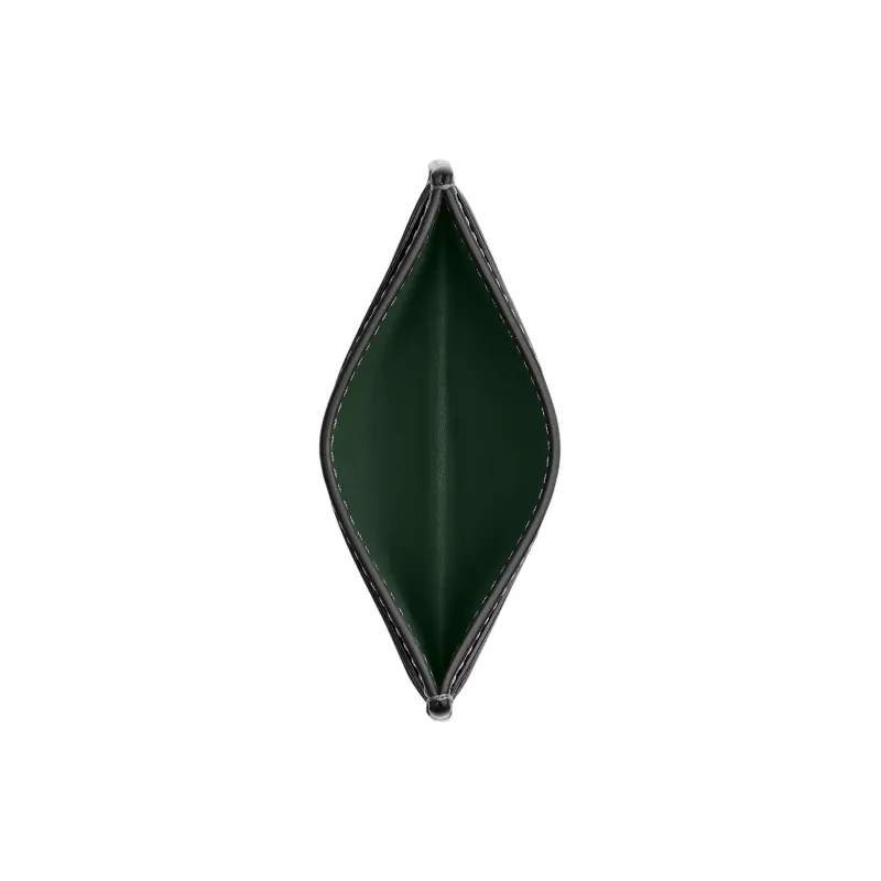 COACH Refined Calfskin Card Holder Mini Women's Hunter Green-2