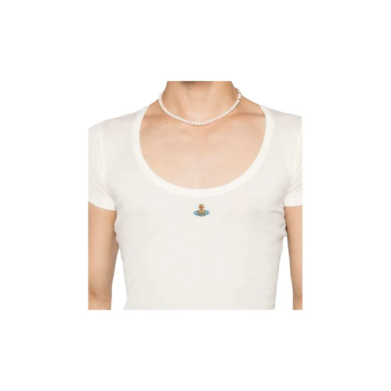Vivienne Westwood Orb Embroidered Crewneck T Shirt-5
