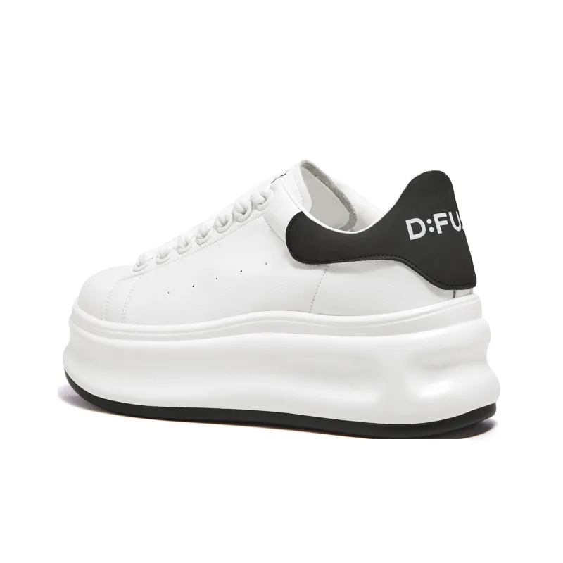 D FUSE SCANDINAVIA White Sneakers Anti Slip And Wear Resistant Lightweight Low Top Skateboard Shoes Women's-8
