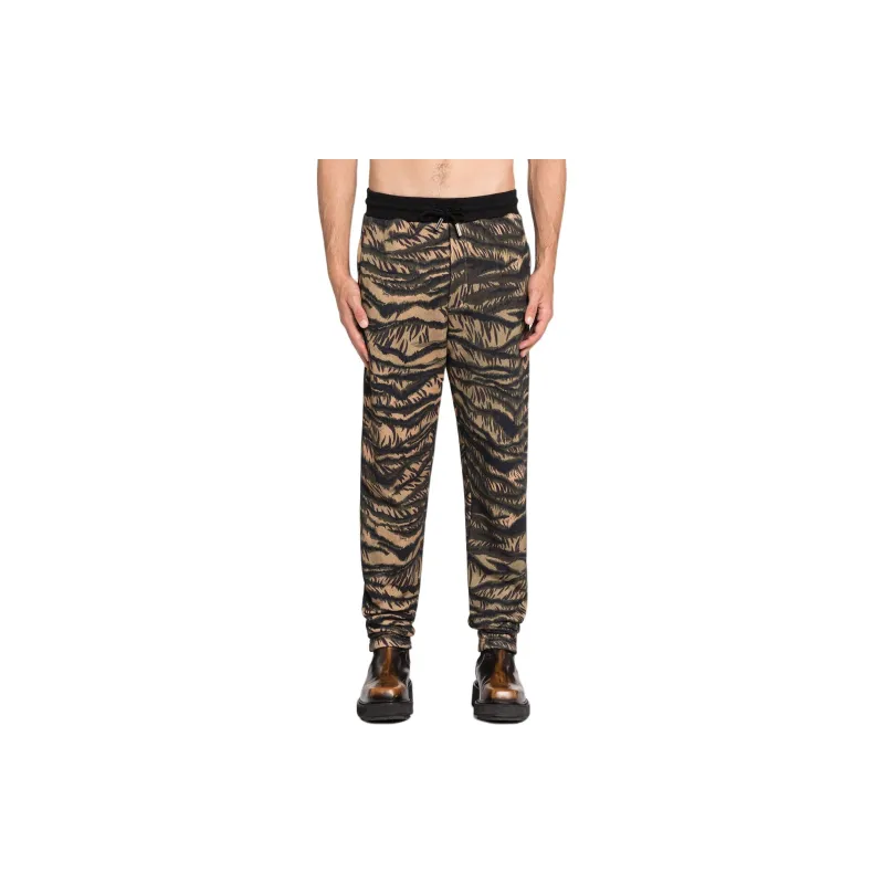 Roberto Cavalli SS24 Knitted Sports Pants Men's Black-1